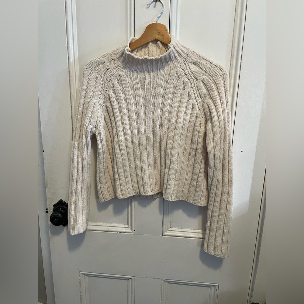 American Eagle mock neck cropped sweater